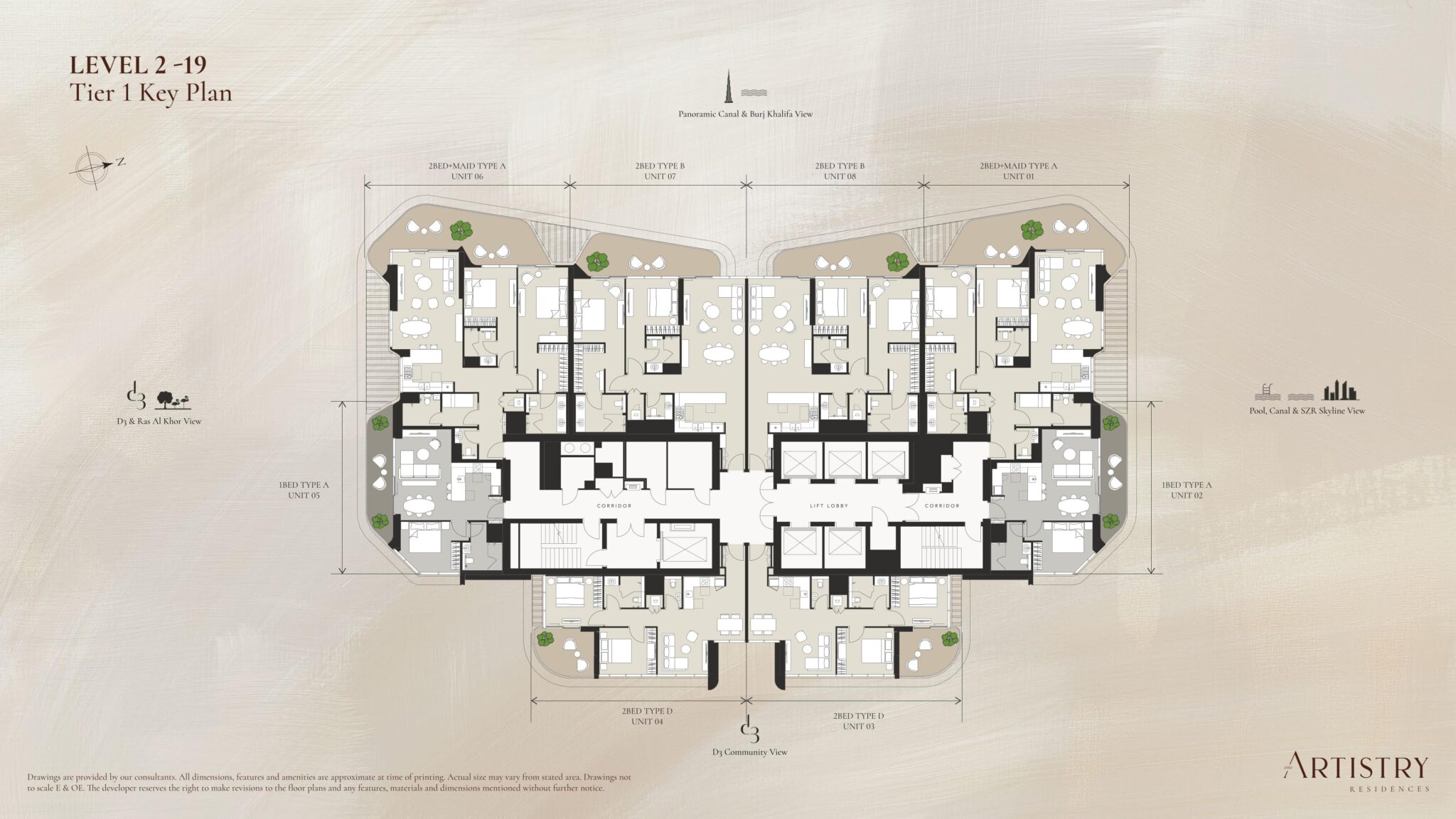 Level 2-19 Tier -1 Key Plan