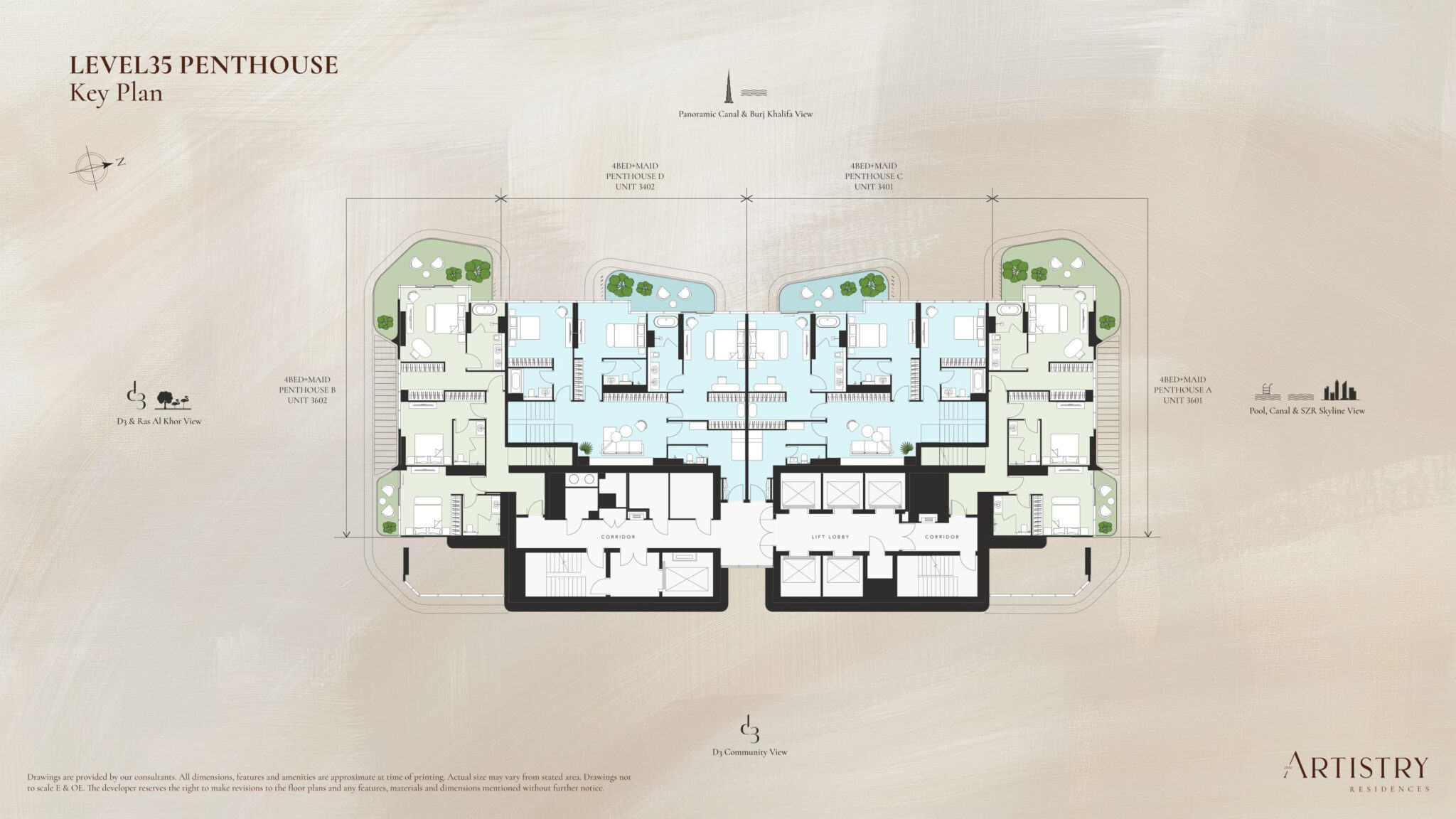 Level 35 Penthouse Key Plan
