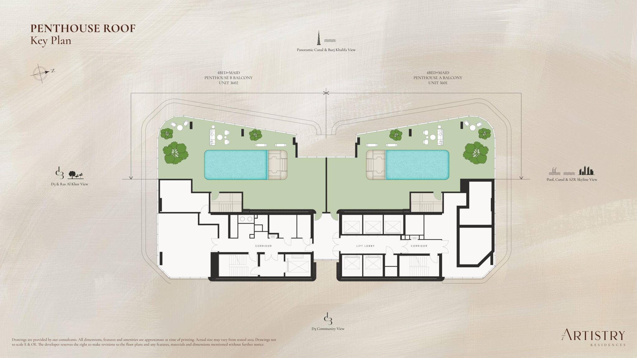 Penthouse Roof Key plan
